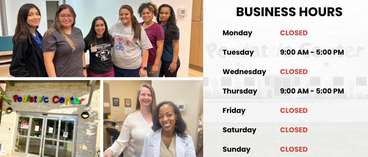 Pediatric Center Katy hours, Katy Pediatrician